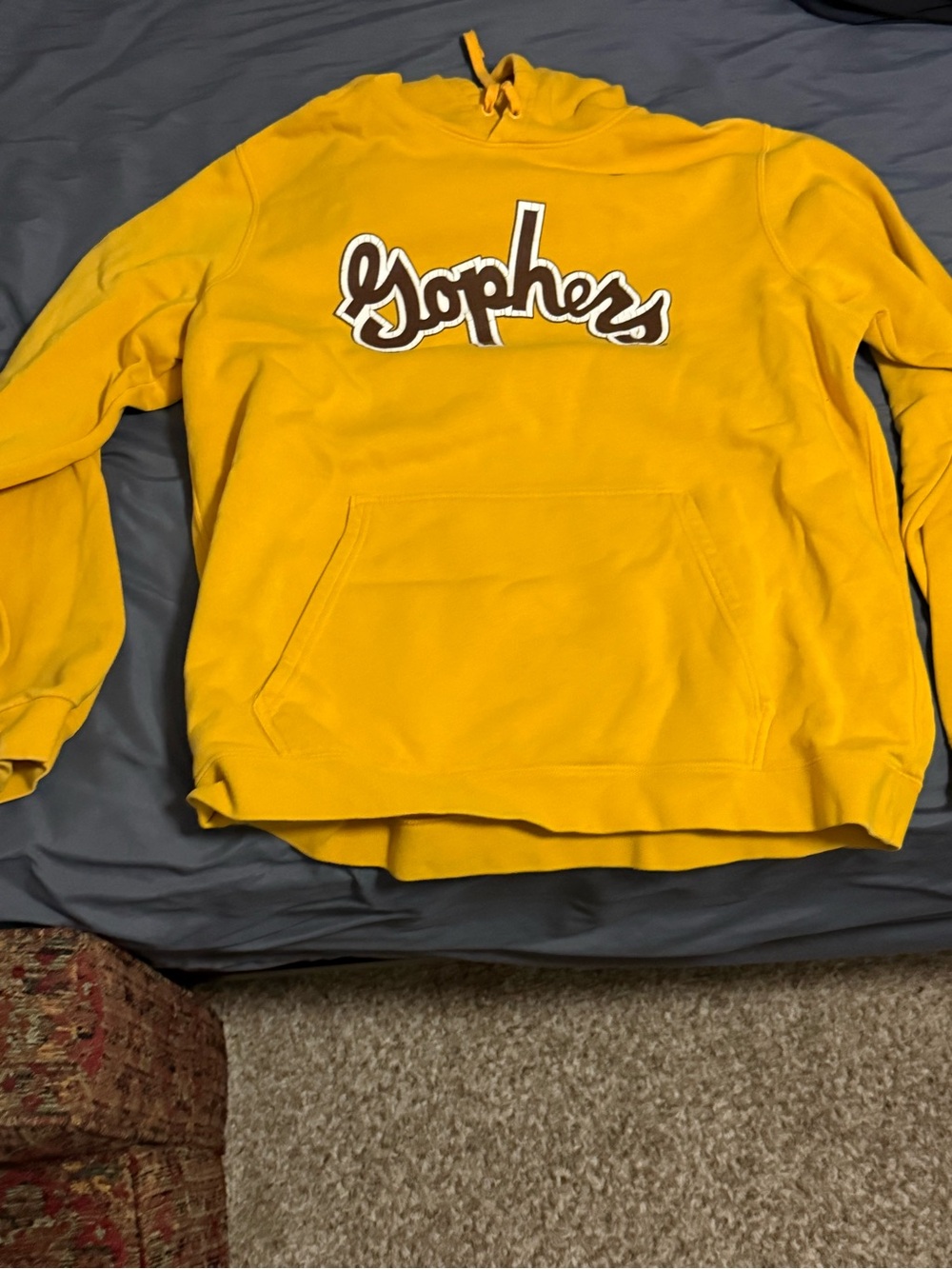Nike Yellow Hooded Sweatshirt with Swoosh Tag